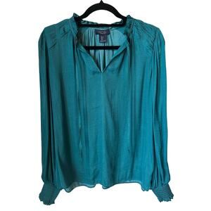 Rachel Roy Women’s Teal Blouse Size S BohoChic WorkwearChic OfficeStyle FallChic